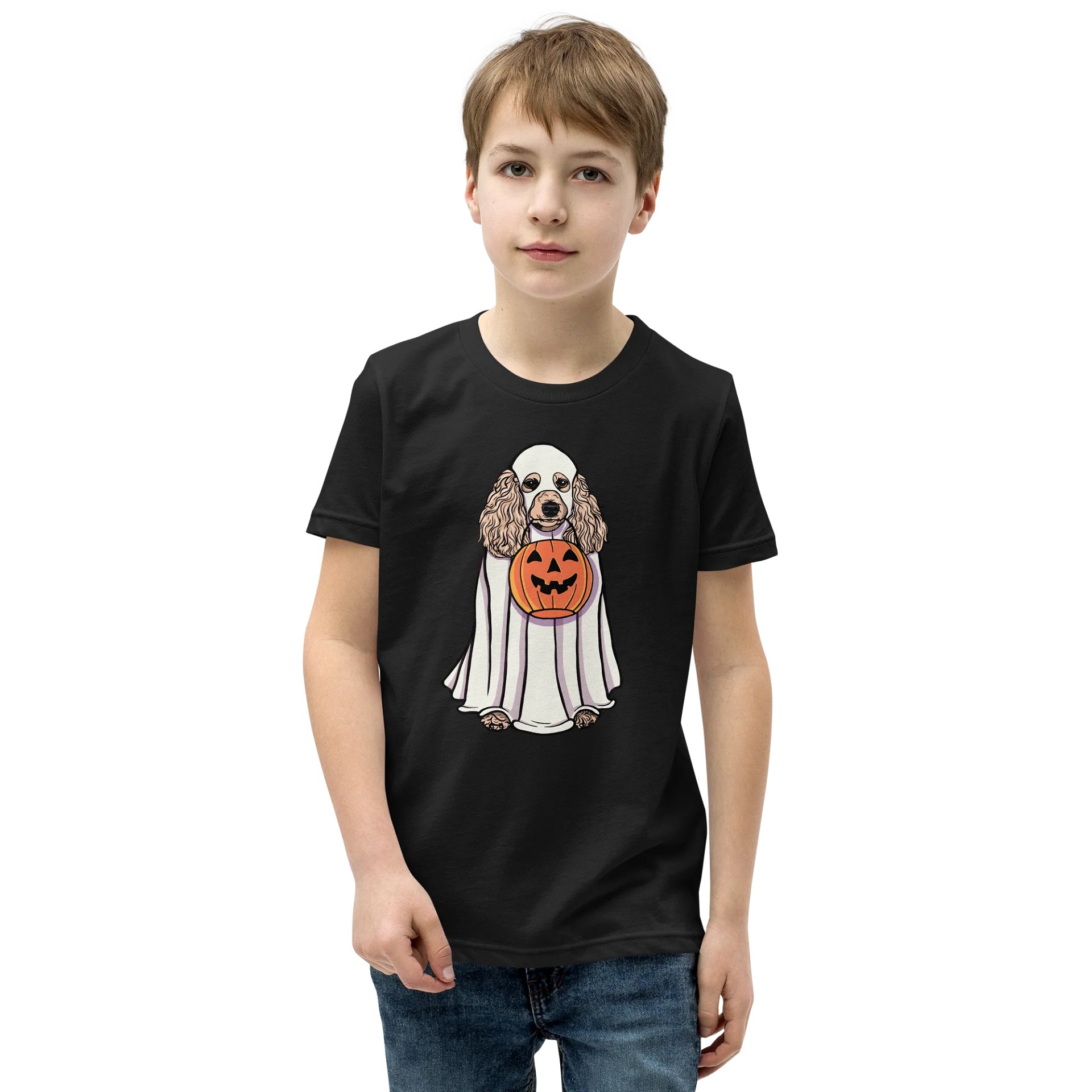 Halloween Standard Poodle(Beige) Youth T-Shirt product image (1)