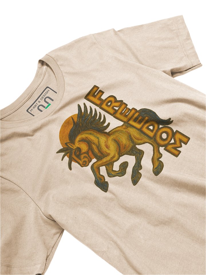 FREEDOM GALLOPS – Heerup-Inspired Stallion Tee - by M-Art and Design product image (2)