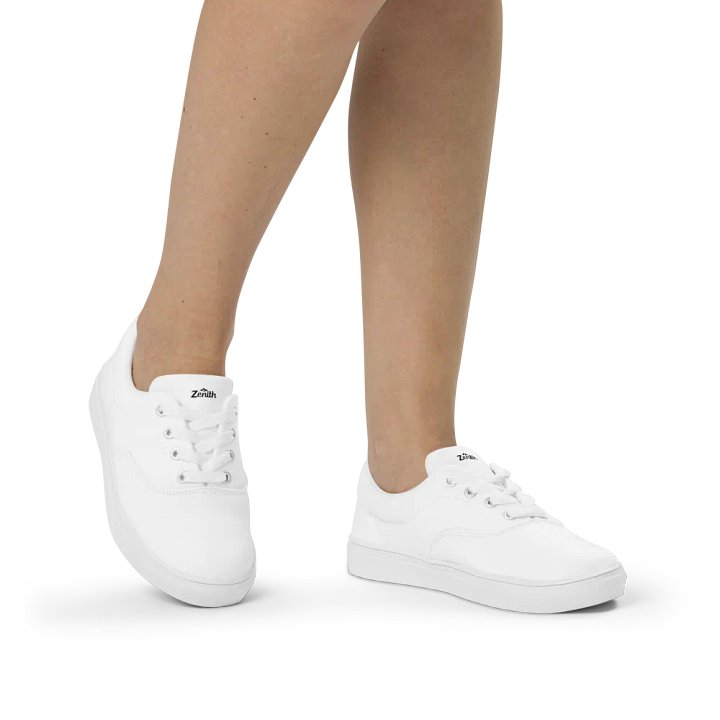 Zenith Women’s White Canvas Sneakers: Comfortable and Stylish Athletic Shoes for Everyday Wear product image (2)