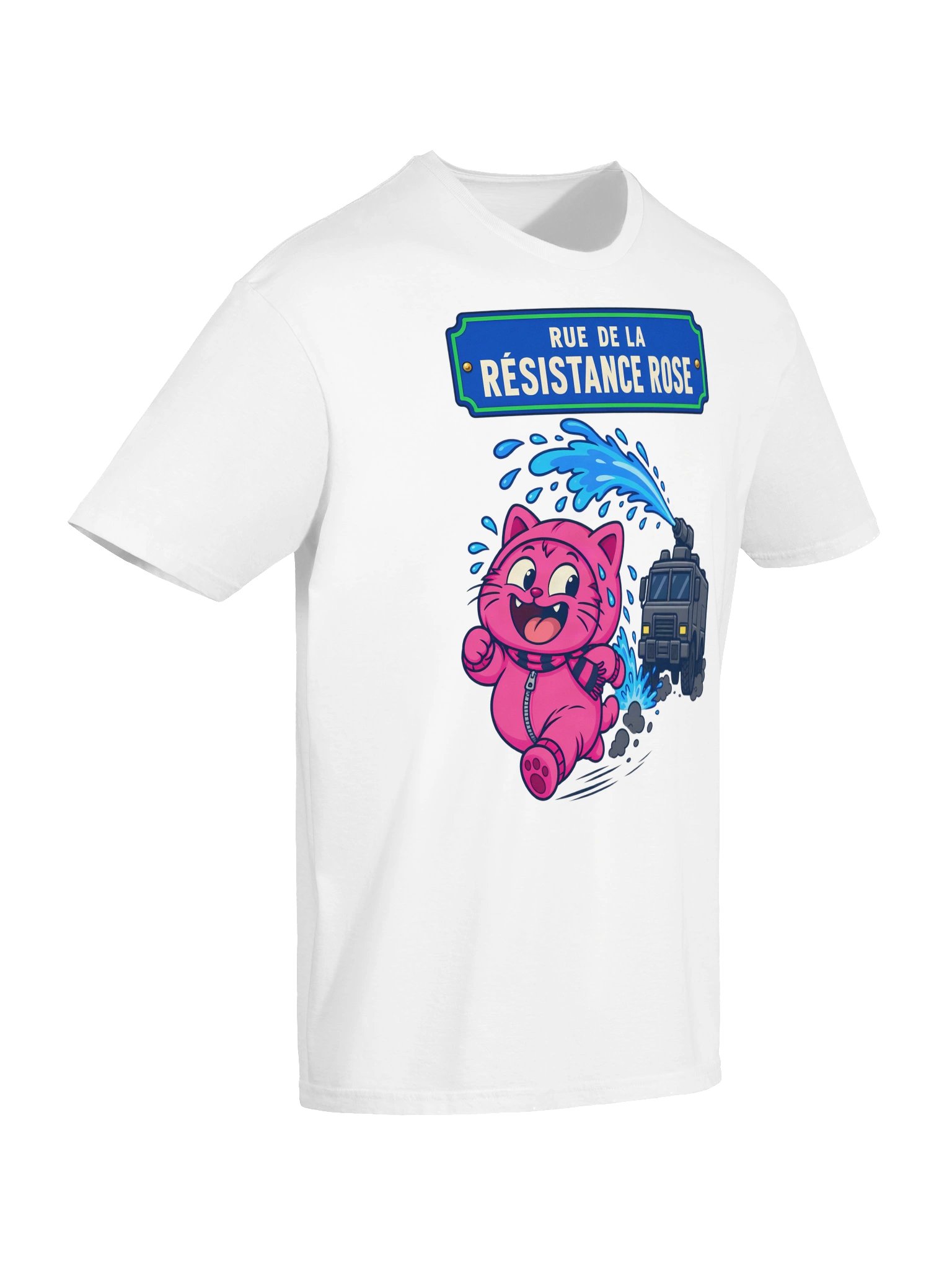 Rue de la Résistance Rose Paris Street Sign T-Shirt product image (6)