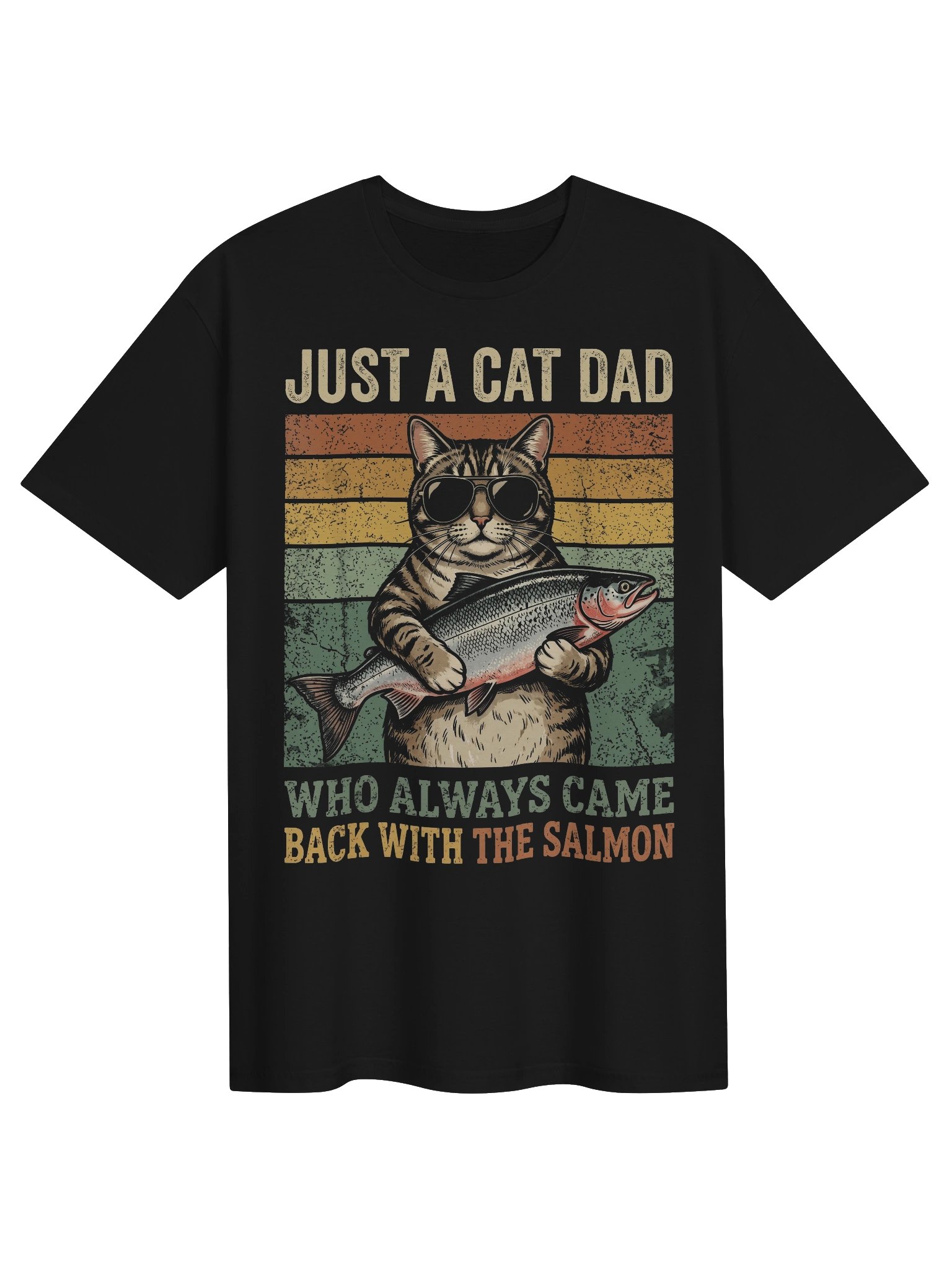 Cat Dad Salmon T-Shirt product image (6)