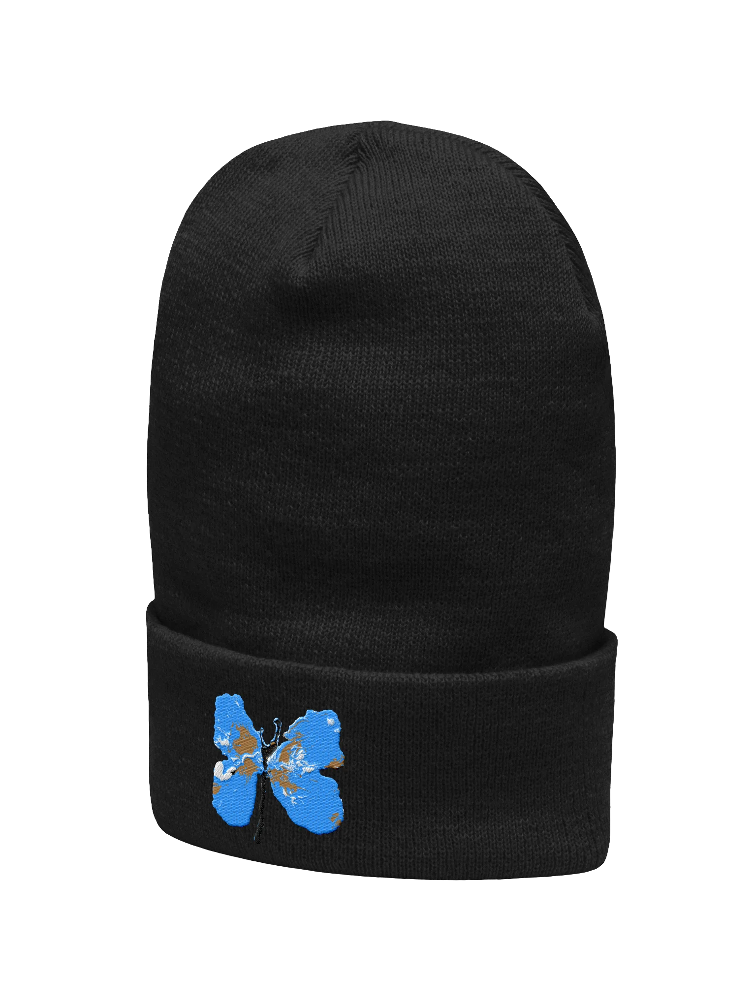 Urban Gold and Blue Butterfly Beanie Embroidered product image (4)