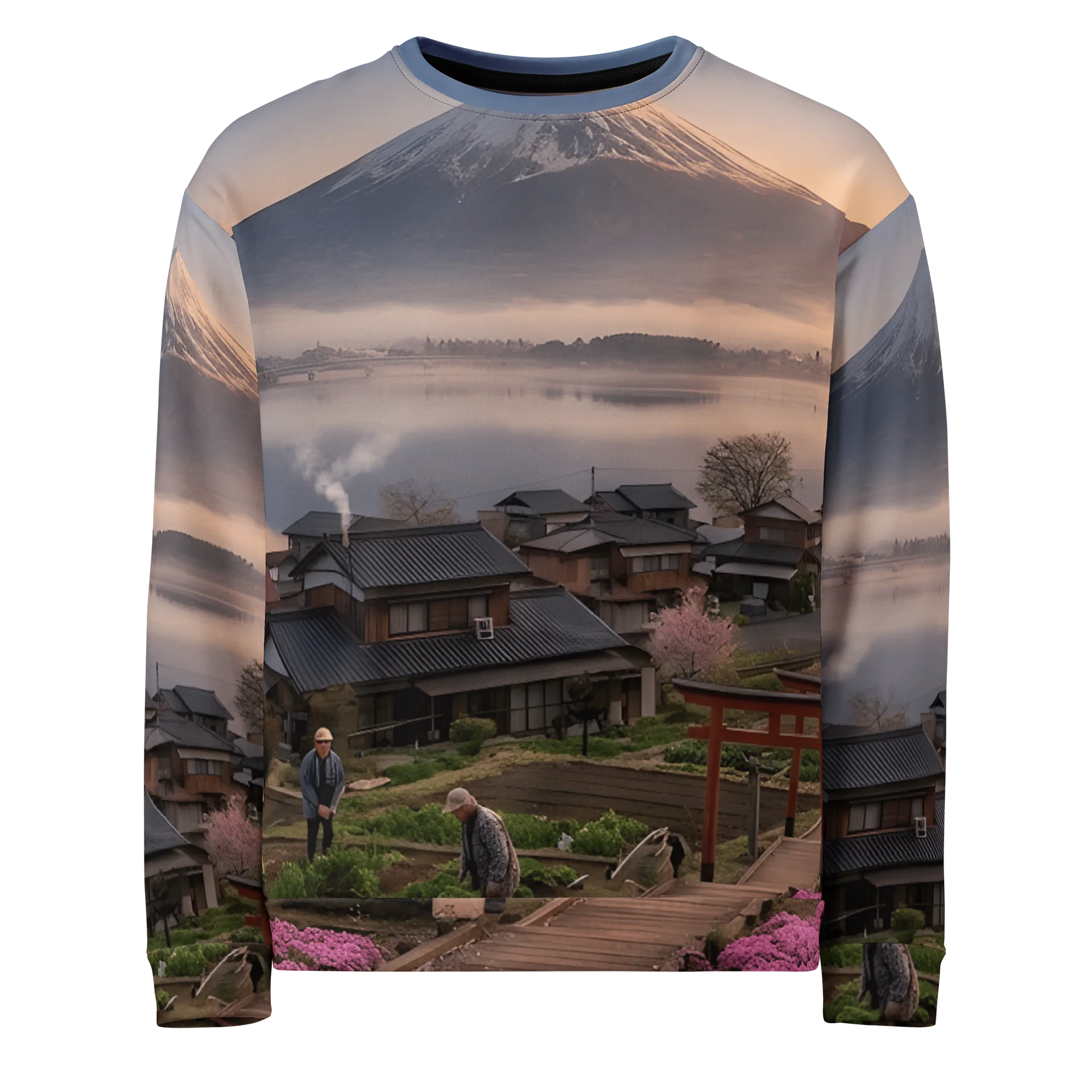 Recycled Unisex Mount Fuji Sweatshirt | Eco-Friendly Graphic Pullover product image (1)
