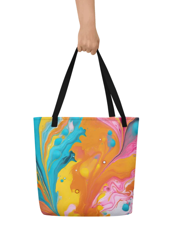 Psychedelic Swirls All-Over Tote Bag product image (4)