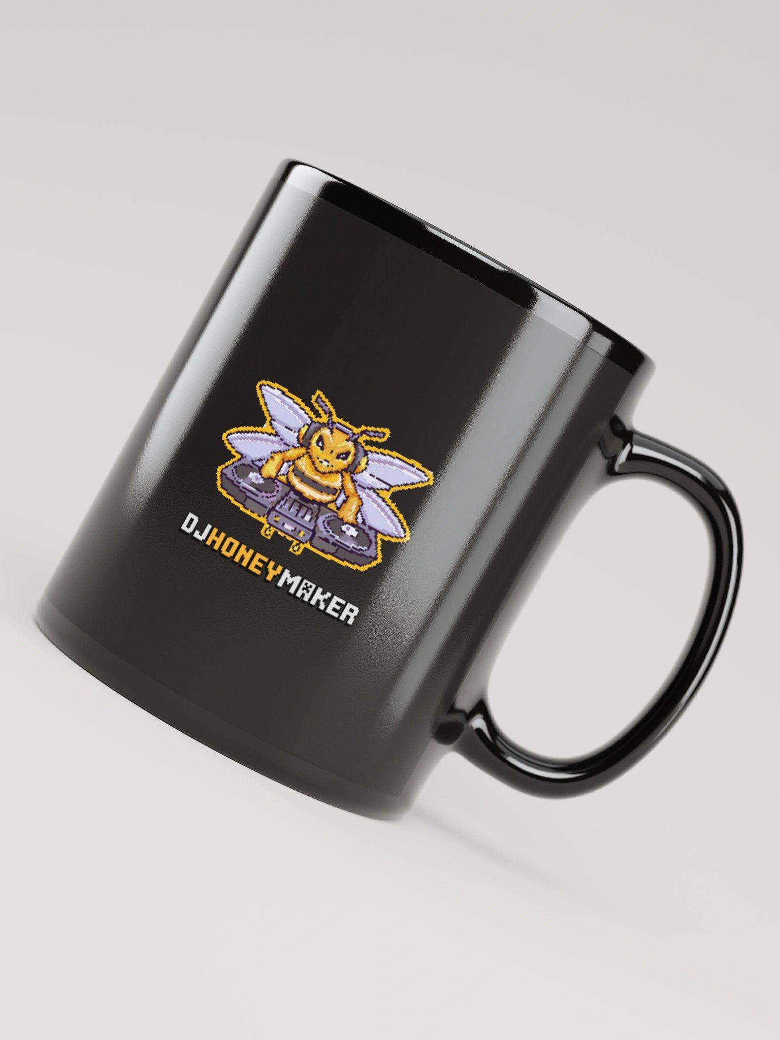 8 Bit Logo Black Glossy Mug product image (7)