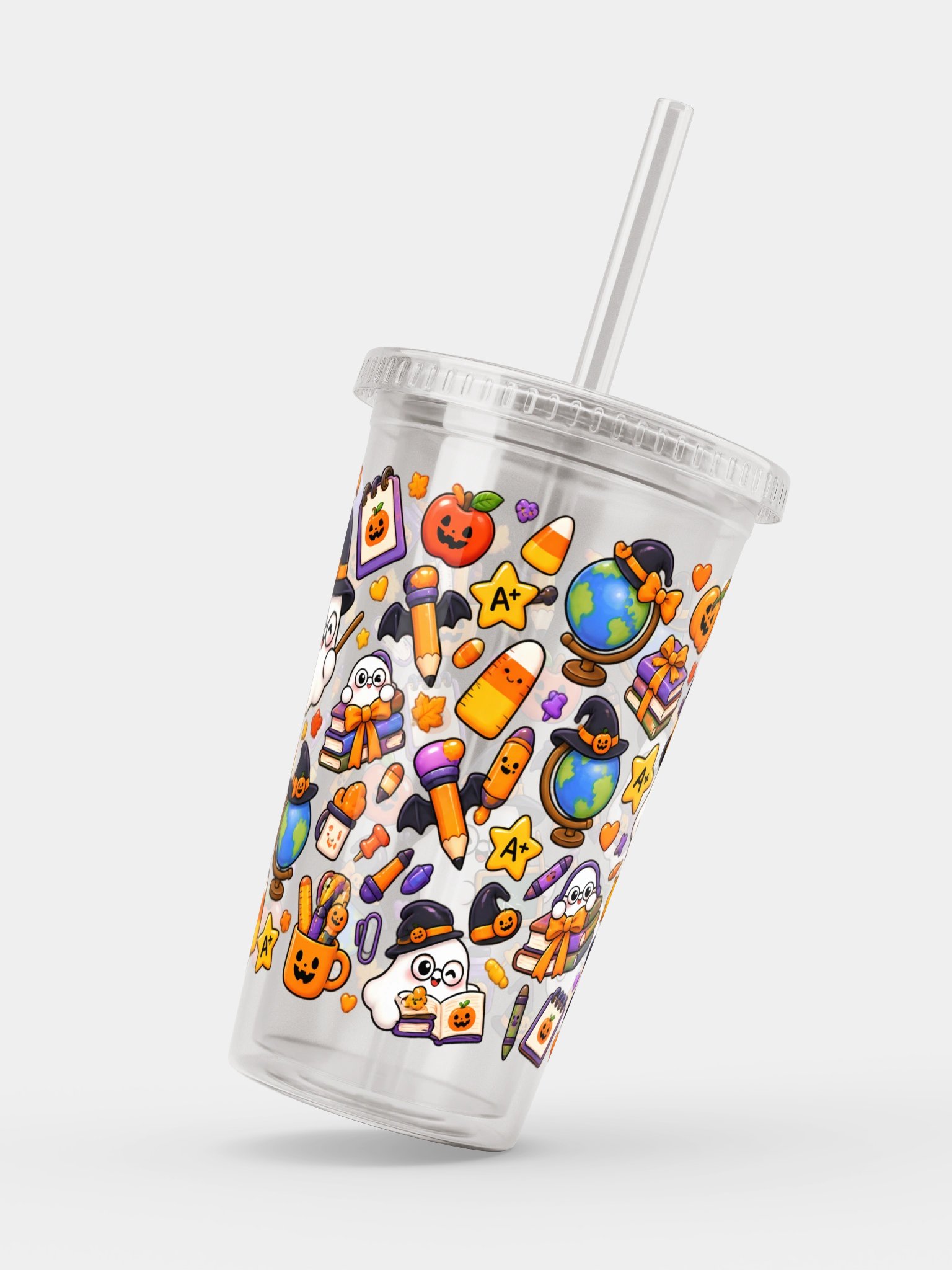 Halloween X Teacher Mashup Clear Wall Tumbler 16 Oz (473 ml) product image (2)