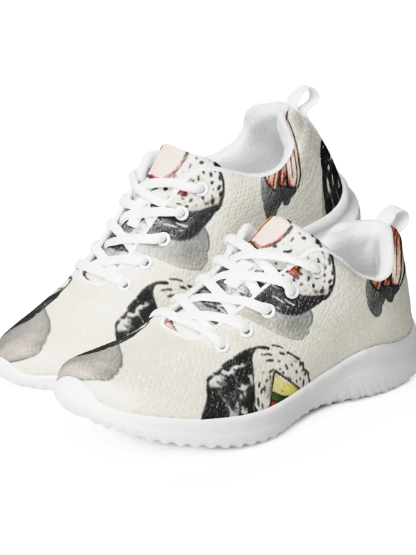 Japanese Sushi Athletic Shoes | Women's Cute Onigiri Flyknit Sneakers product image (1)