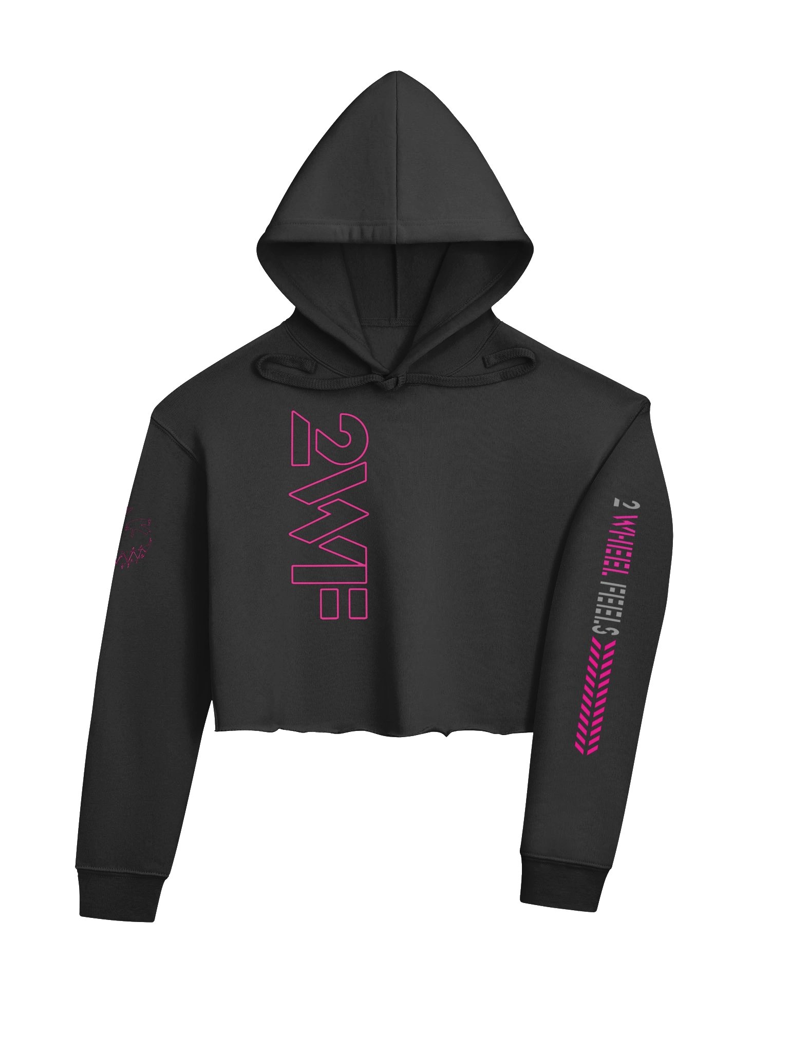 Neon Pink NewJeans Crop Hoodie product image (8)