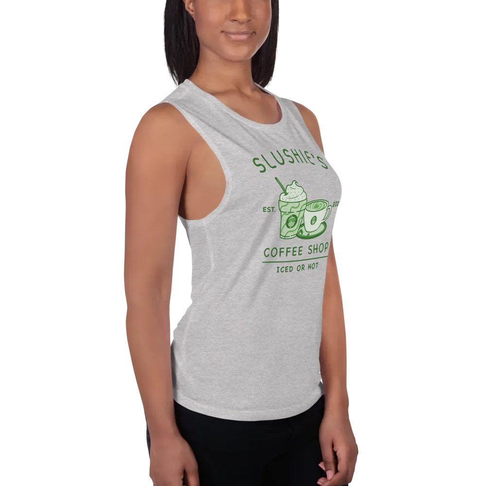 Slushie's Coffee Shop (Green) | Women's Muscle Tank product image (4)