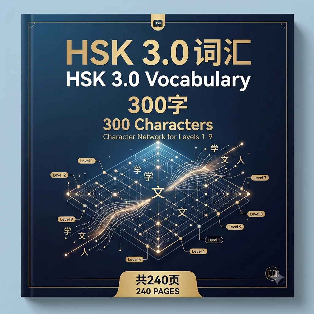 HSK 3.0 Basic Character Network ：240 Pages (PDF) product image (1)