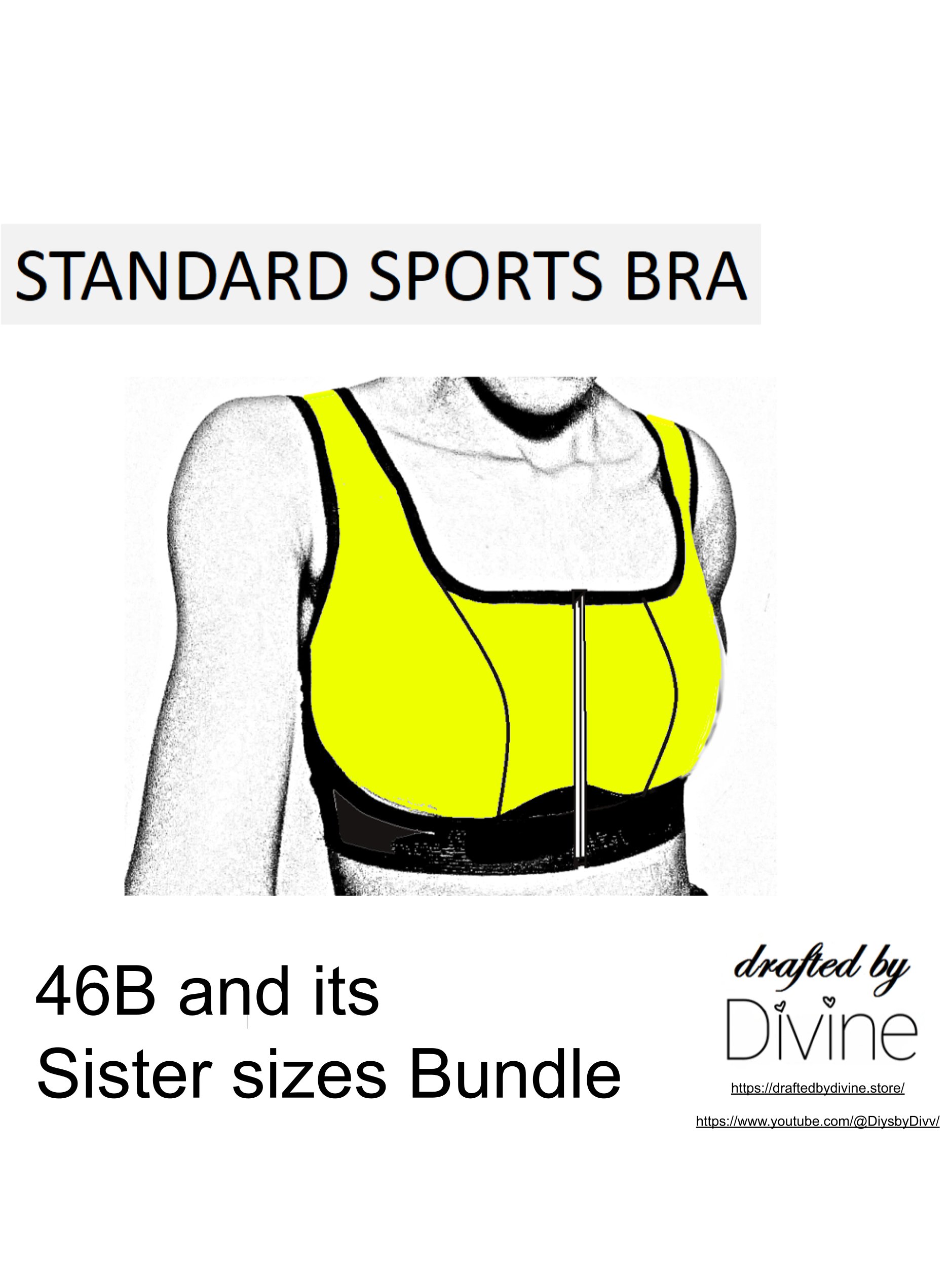 46B Standard Sports Bra Pattern Sister Size Bundle product image (1)