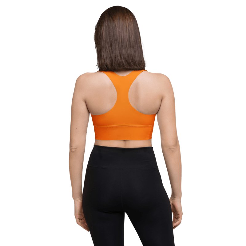 Plain Color Orange Sports Bra product image (2)
