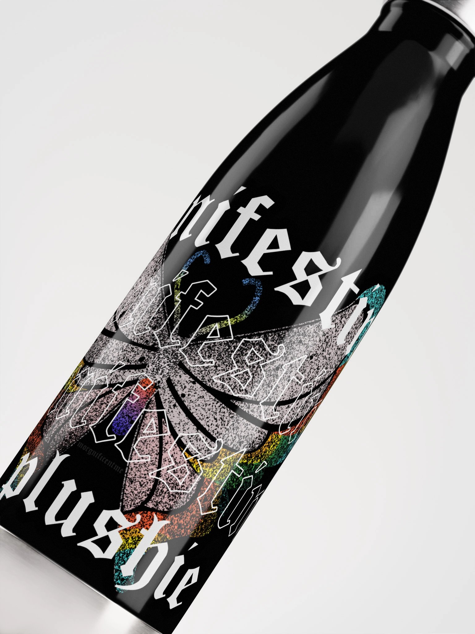 Manifesting a Plushie Stainless Steel Water Bottle - Grunge Butterfly Edition product image (2)