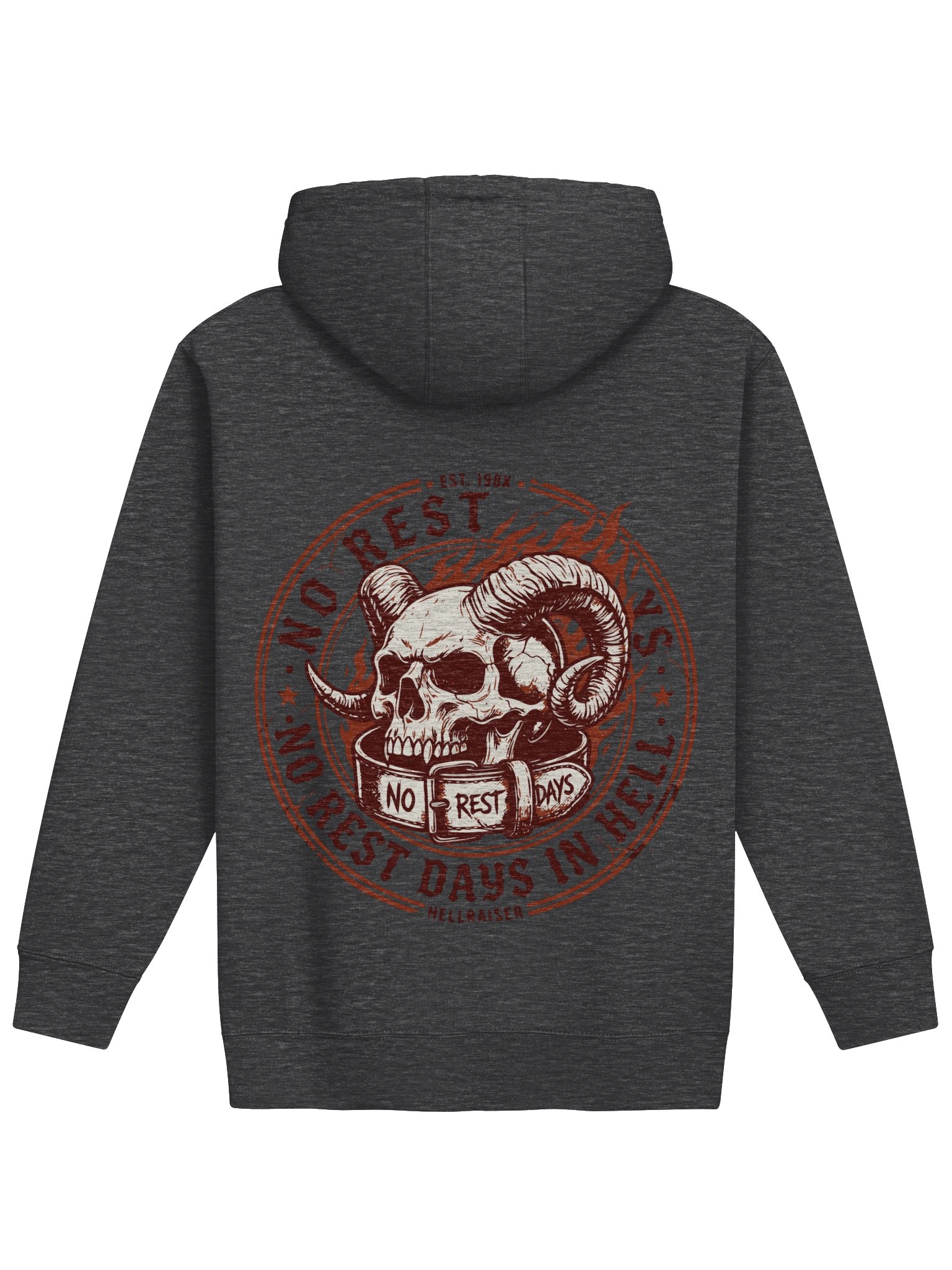 No Rest Days in Hell – Skull Hoodie product image (1)