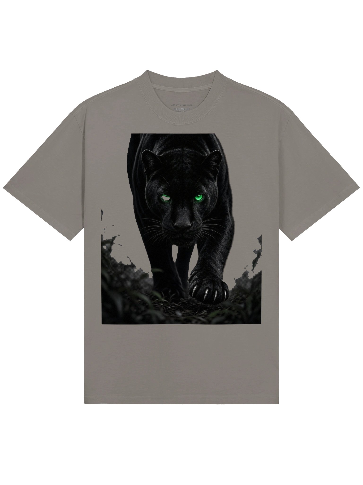 BLACK CAT BLACK MAGICK FADED GRAY TEE product image (1)