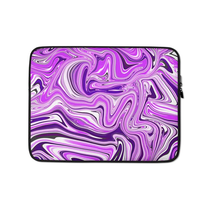 Laptop Sleeve - Purple Digital Fluid Art product image (1)
