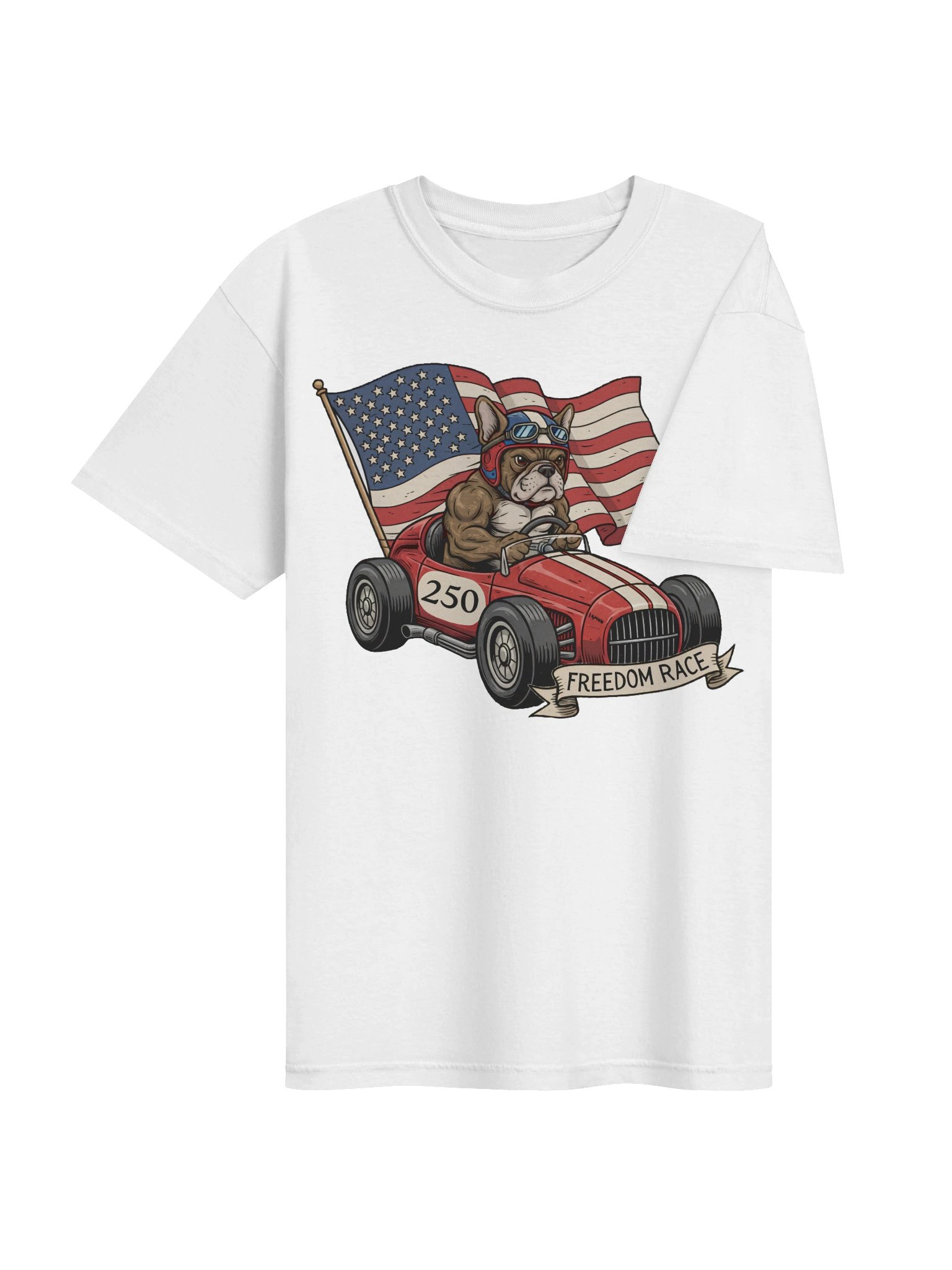 Freedom Race Bulldog T-Shirt product image (6)