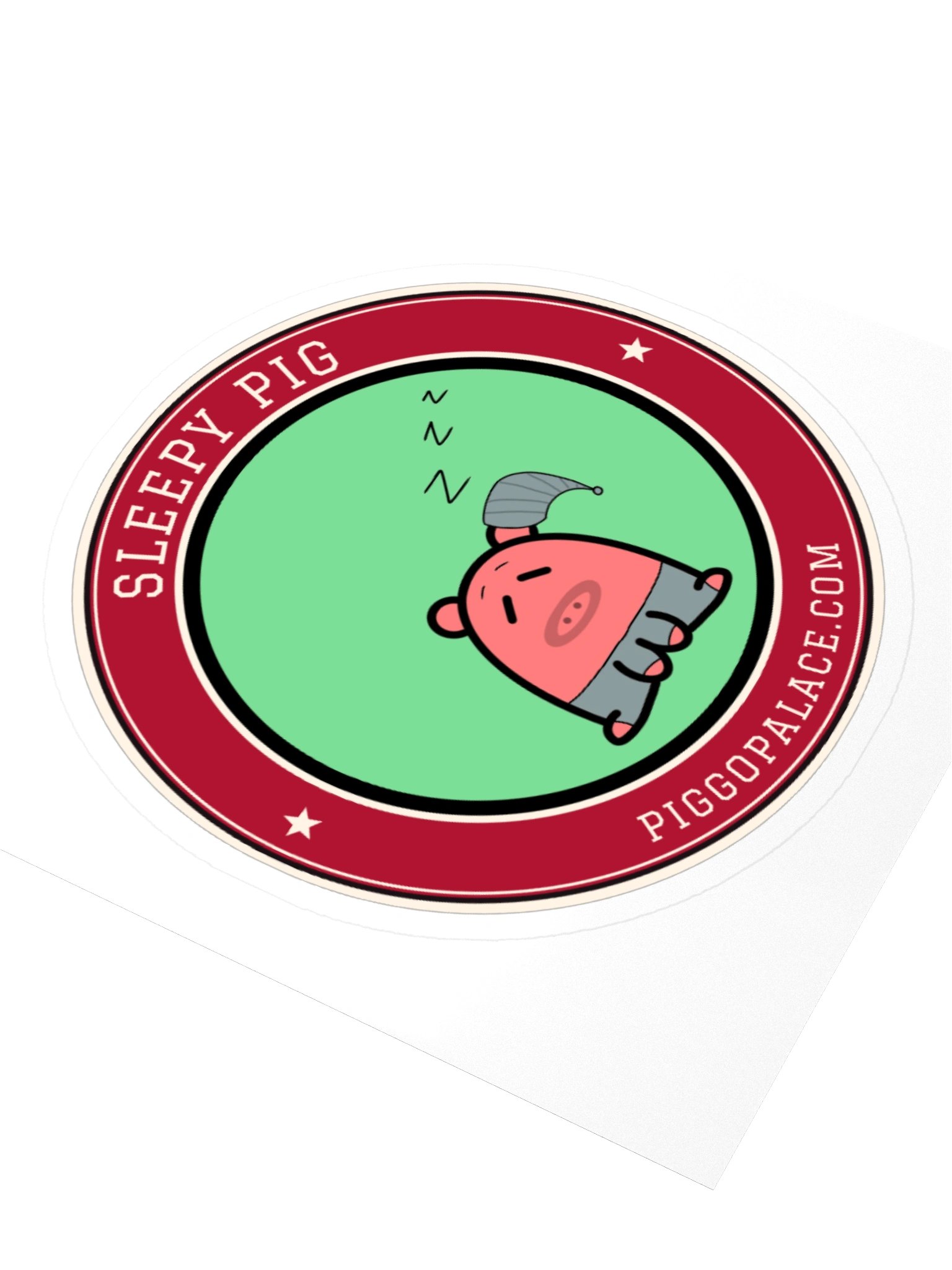 Sleepy Pig Varsity Sticker product image (7)