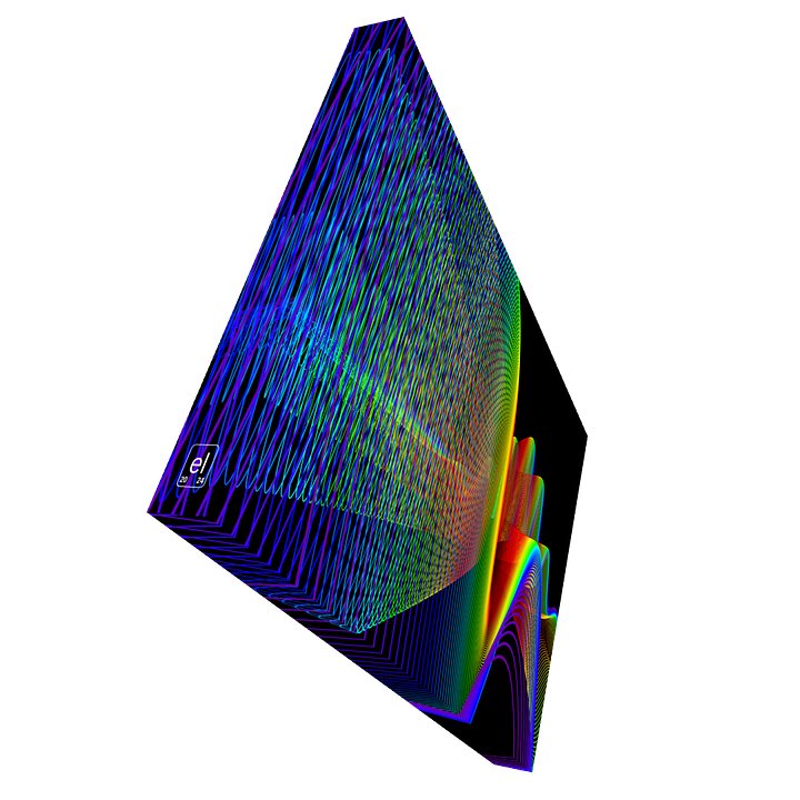 Sparse Spectral Spaceport Tau - Diffraction Curves Physics Art Canvas Print product image (2)