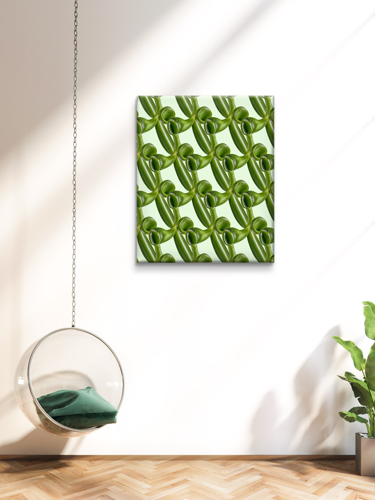 Gollum Jade Succulent Pattern Canvas – Living Patterns product image (4)