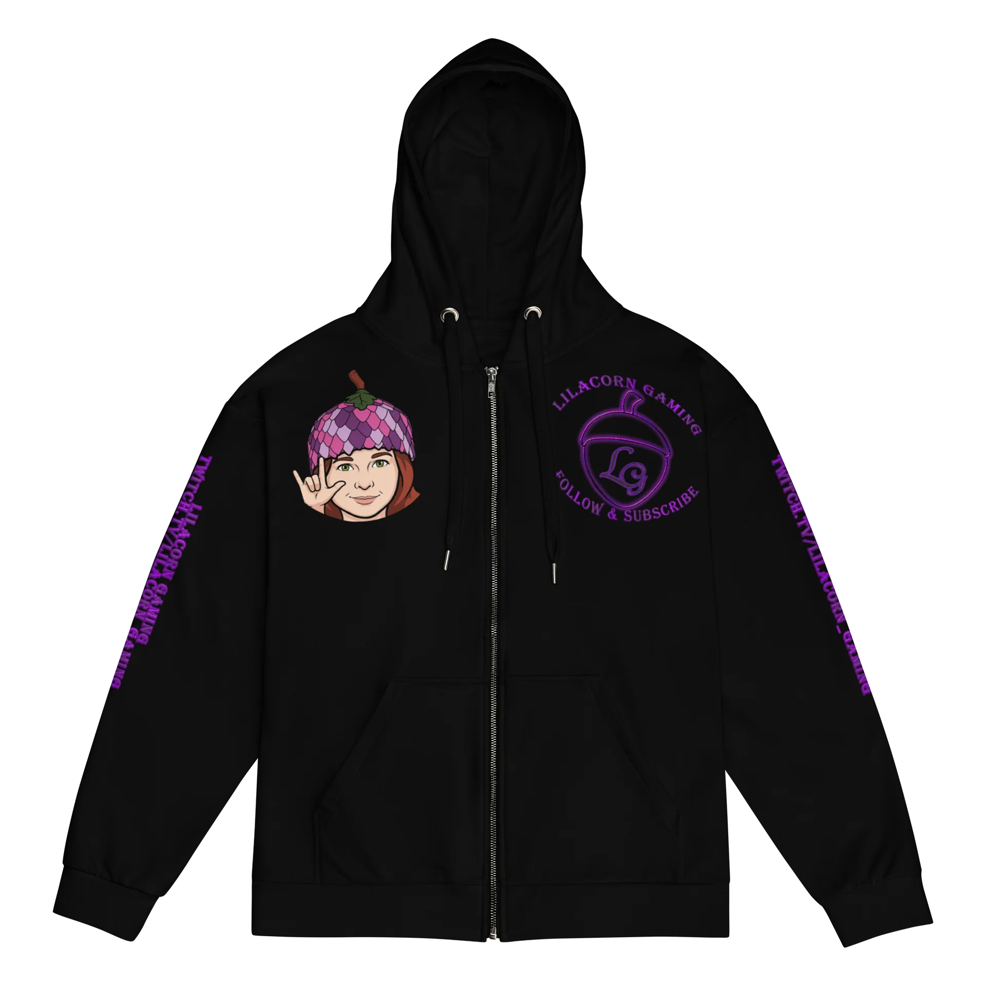 Black Unisex Zipper Hoodie product image (1)