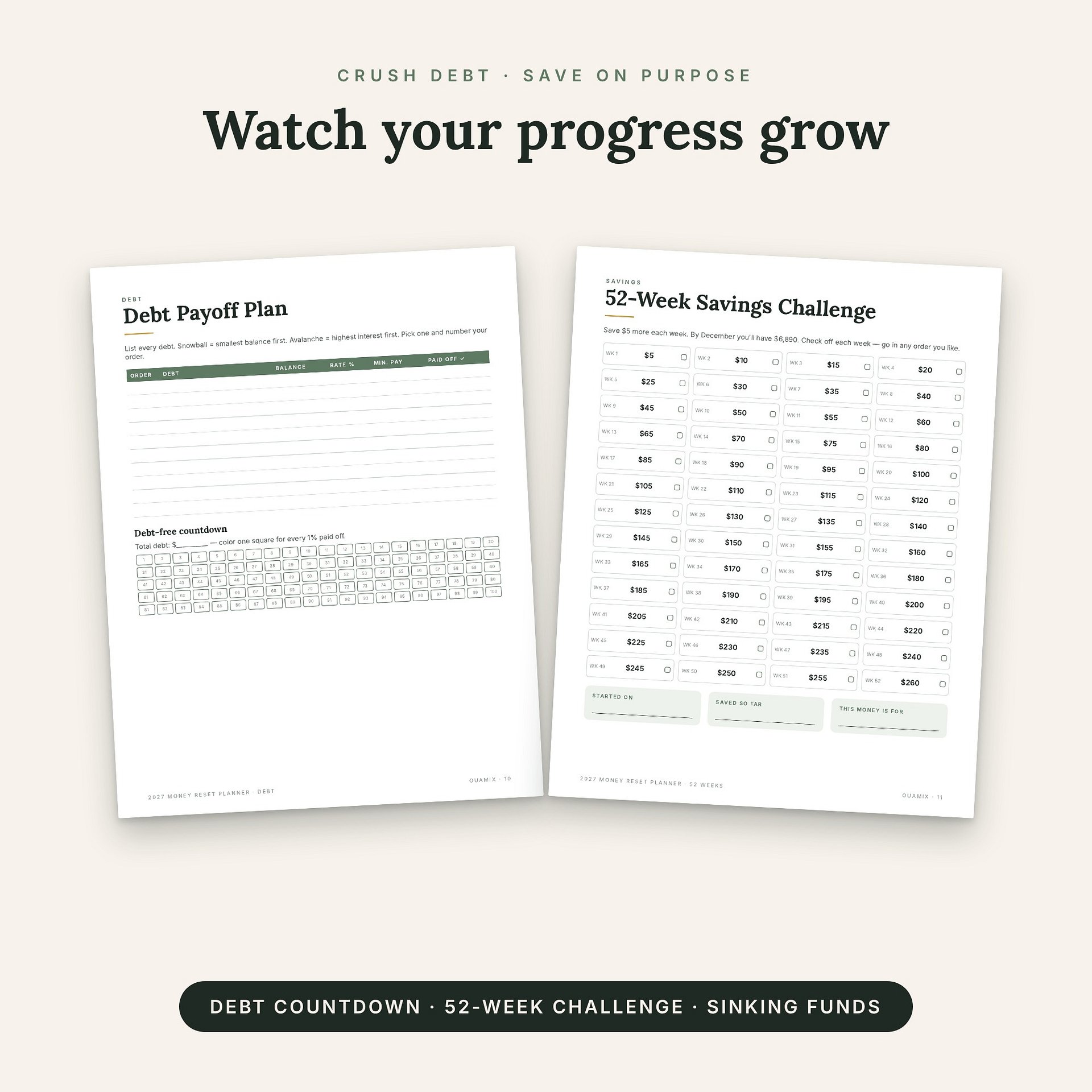 2027 Money Reset Planner | Printable Budget Planner product image (4)
