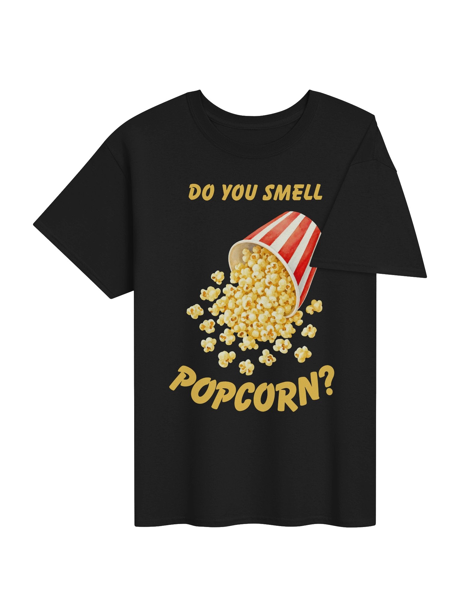 Smell Popcorn black T-Shirt product image (4)