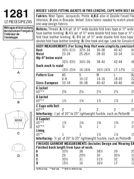 Simplicity 1281 product image (3)