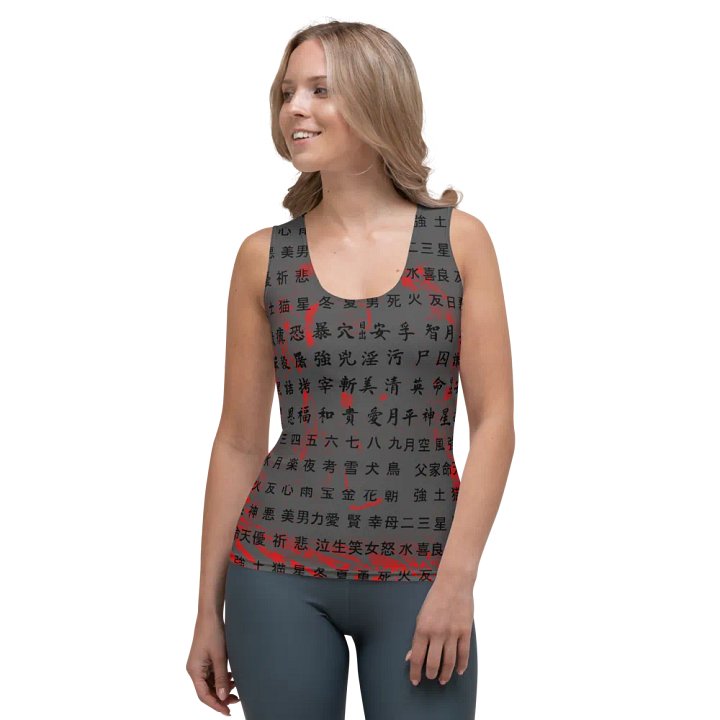 Customizable Chinese Characters - Red Swirls | All-Over Print Tank Top product image (1)