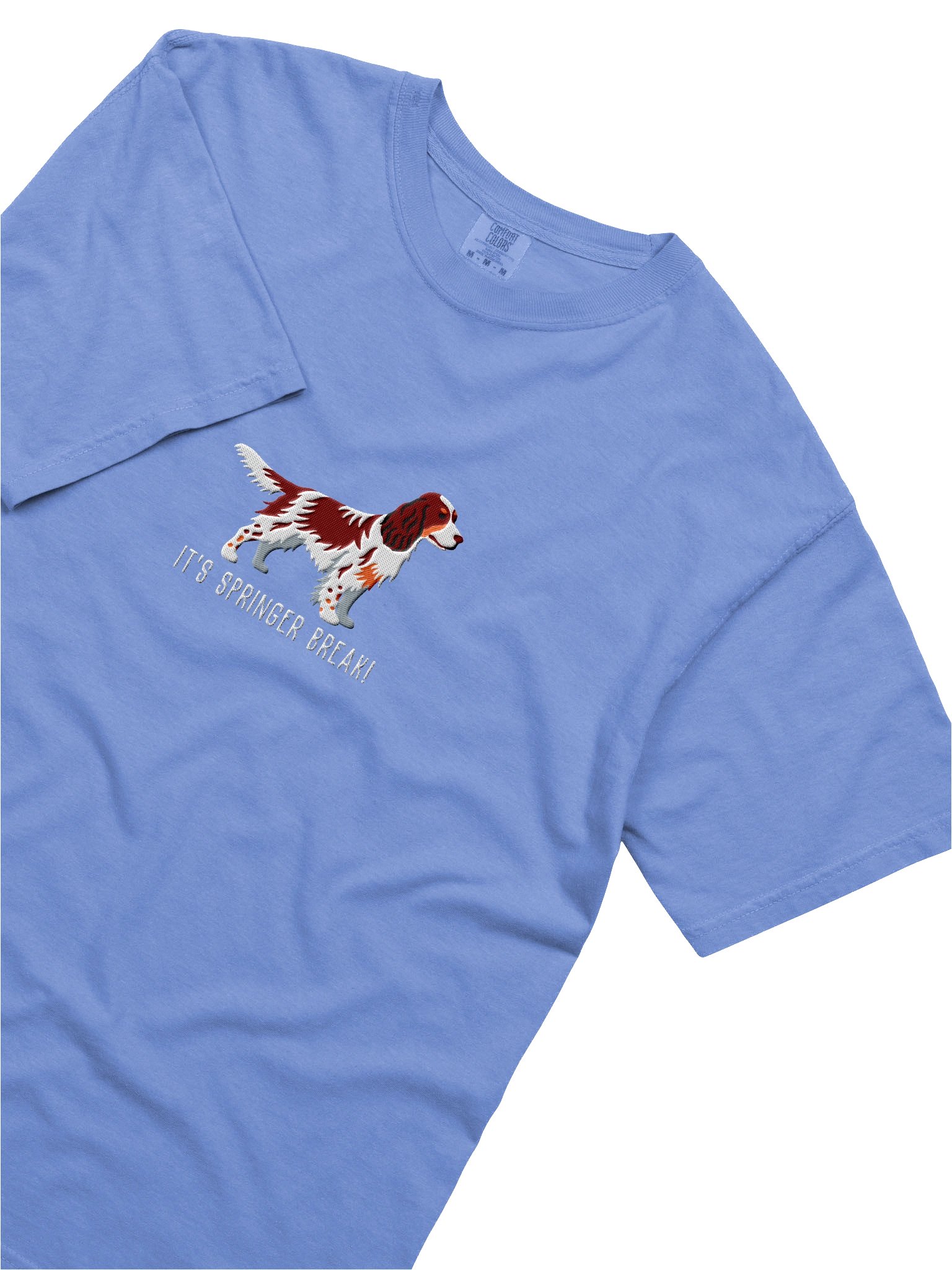 It's Springer Break T-Shirt(Embroidered) of a Springer Spaniel(Liver Tricolor) product image (8)