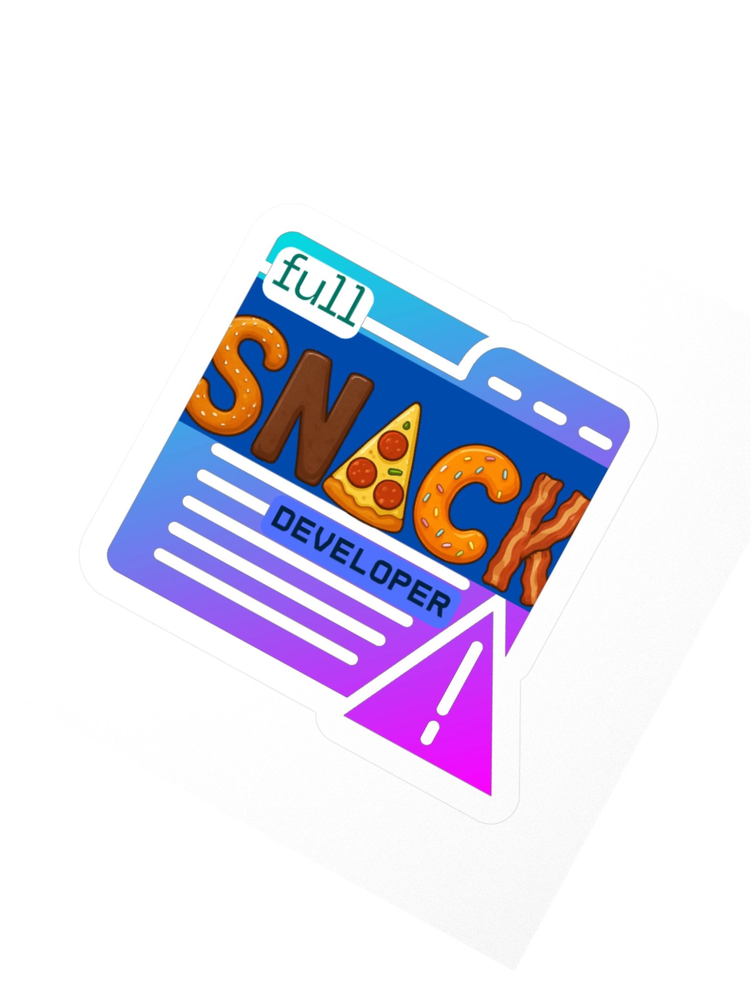 Full Snack Developer Sticker (Coding) product image (3)