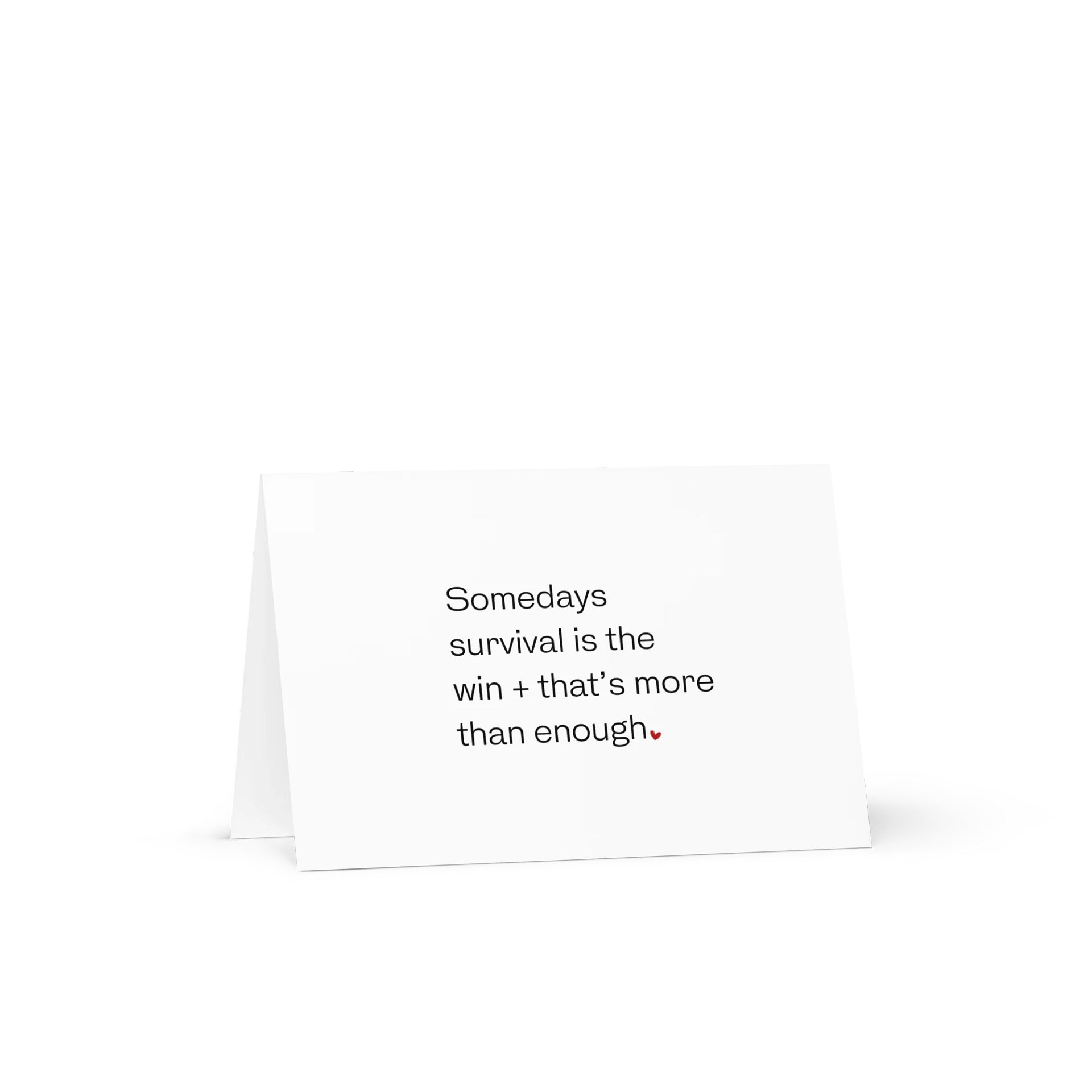 SURVIVAL IS THE WIN Notecard product image (1)