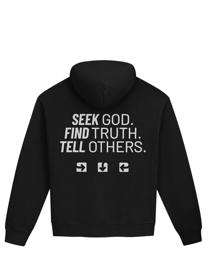 SEEK. FIND. TELL. Hoodie Black product image (1)