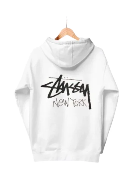 Stussy New York Hoodie White product image (1)