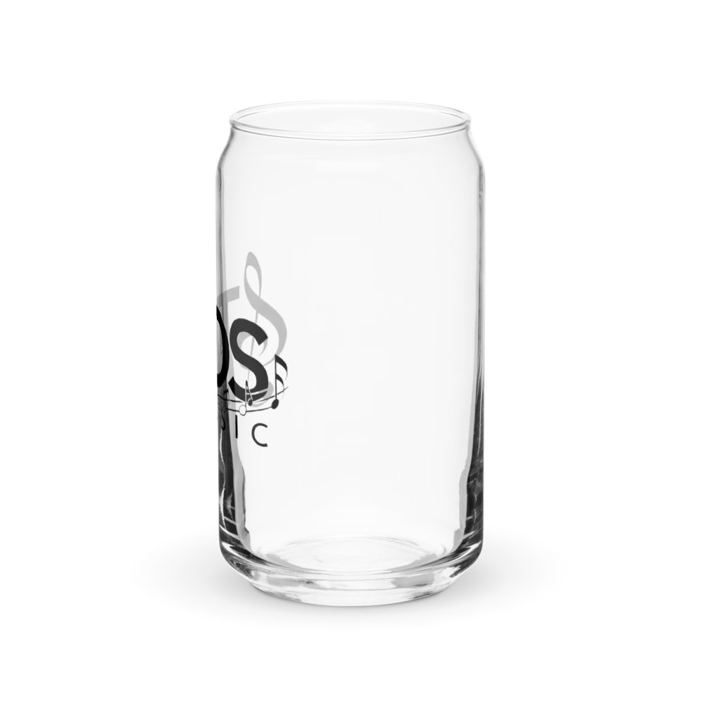 TDS Music Can-Shaped Glass with Bamboo Lid and Metal Straw - 16oz Music Themed product image (9)