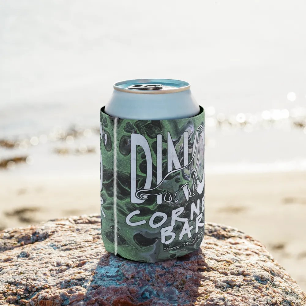 Dinos' Corner Bar Metallic Green Fluid Acrylic Coozie product image (9)