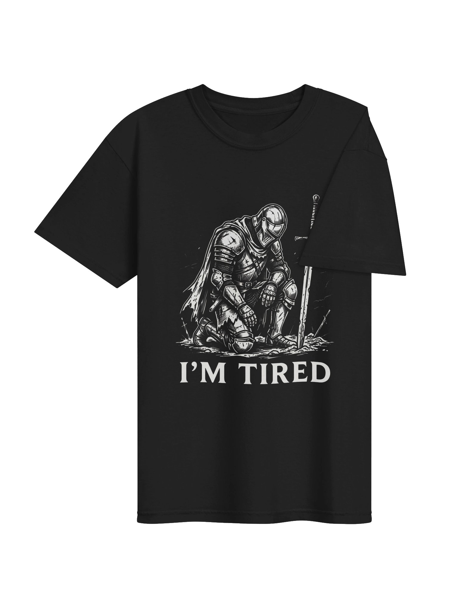 I’m Tired Funny Medieval Knight T-Shirt | Weary Knight Fantasy Humor Tee | Comfort Colors product image (5)