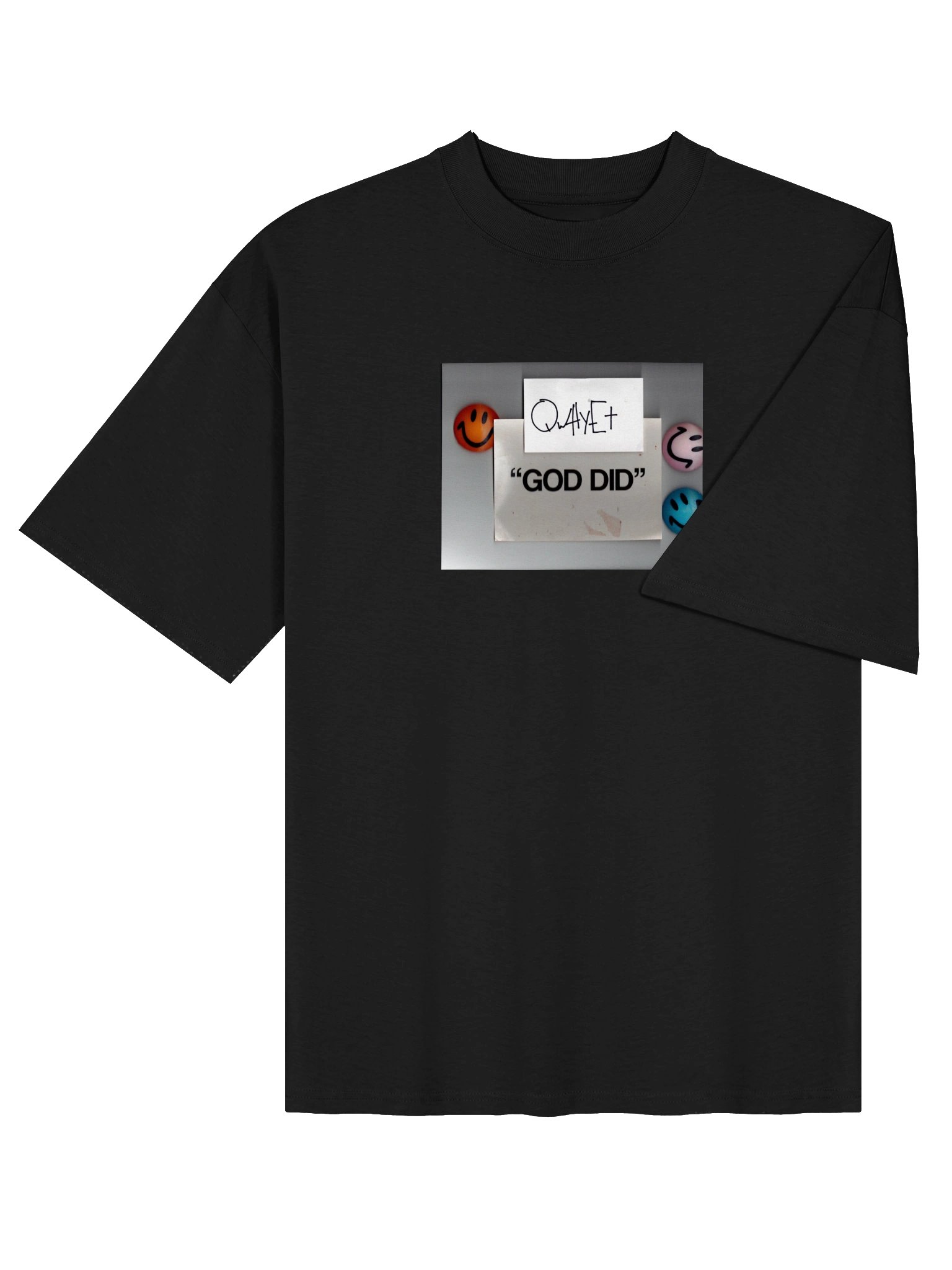 Qwhyet "GOD DID" Smiley Tee product image (4)