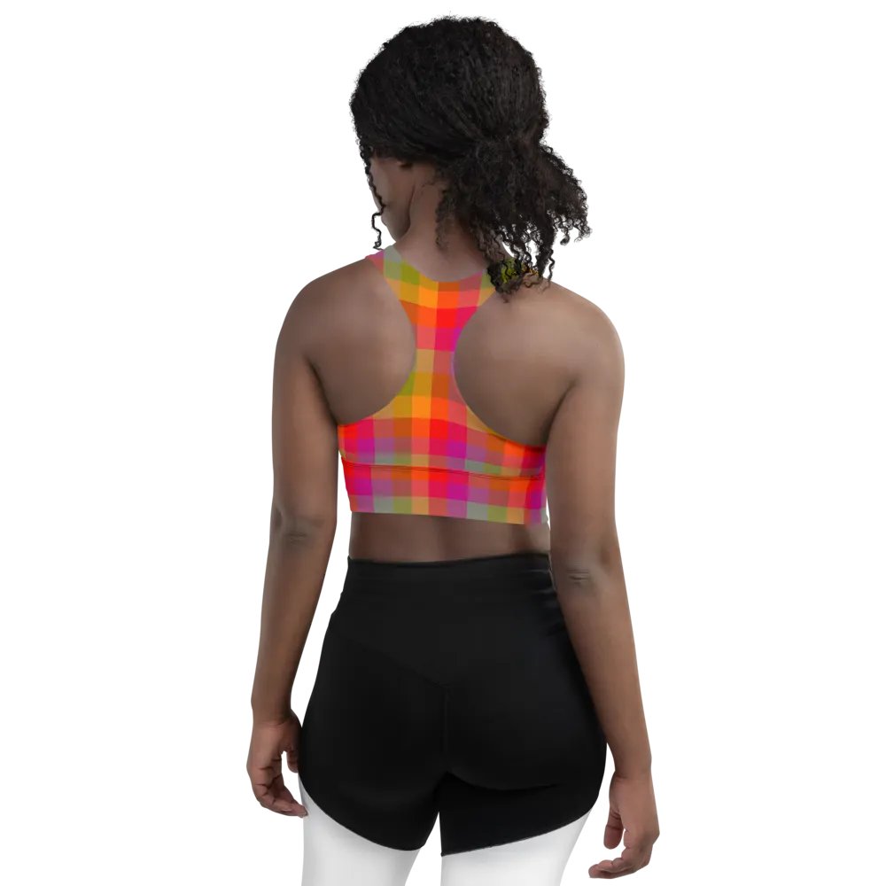Rainbow Checkers Sports Bra 2 product image (5)