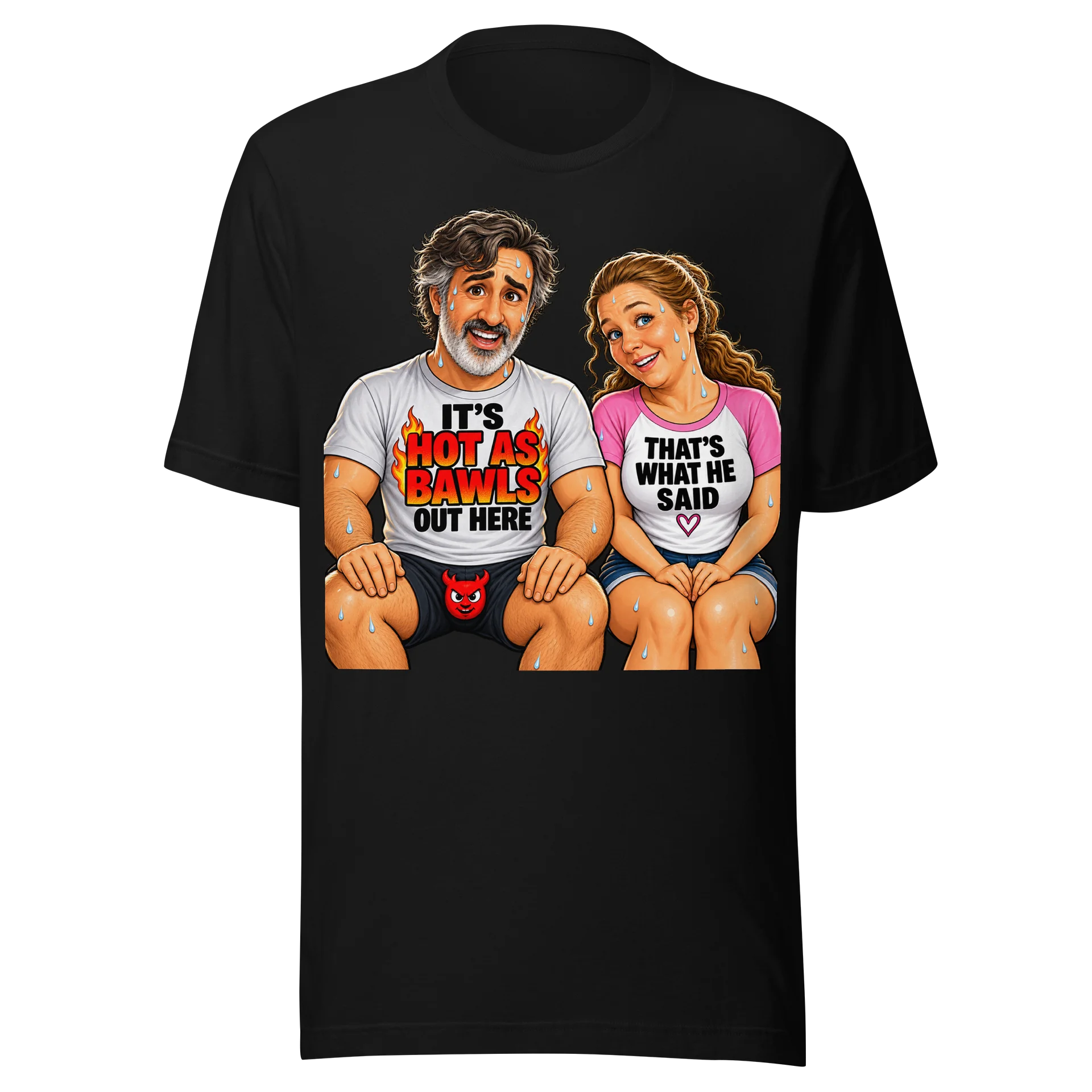 It’s Hot As Bawls Out Here 😂 Comedy T-Shirt product image (1)