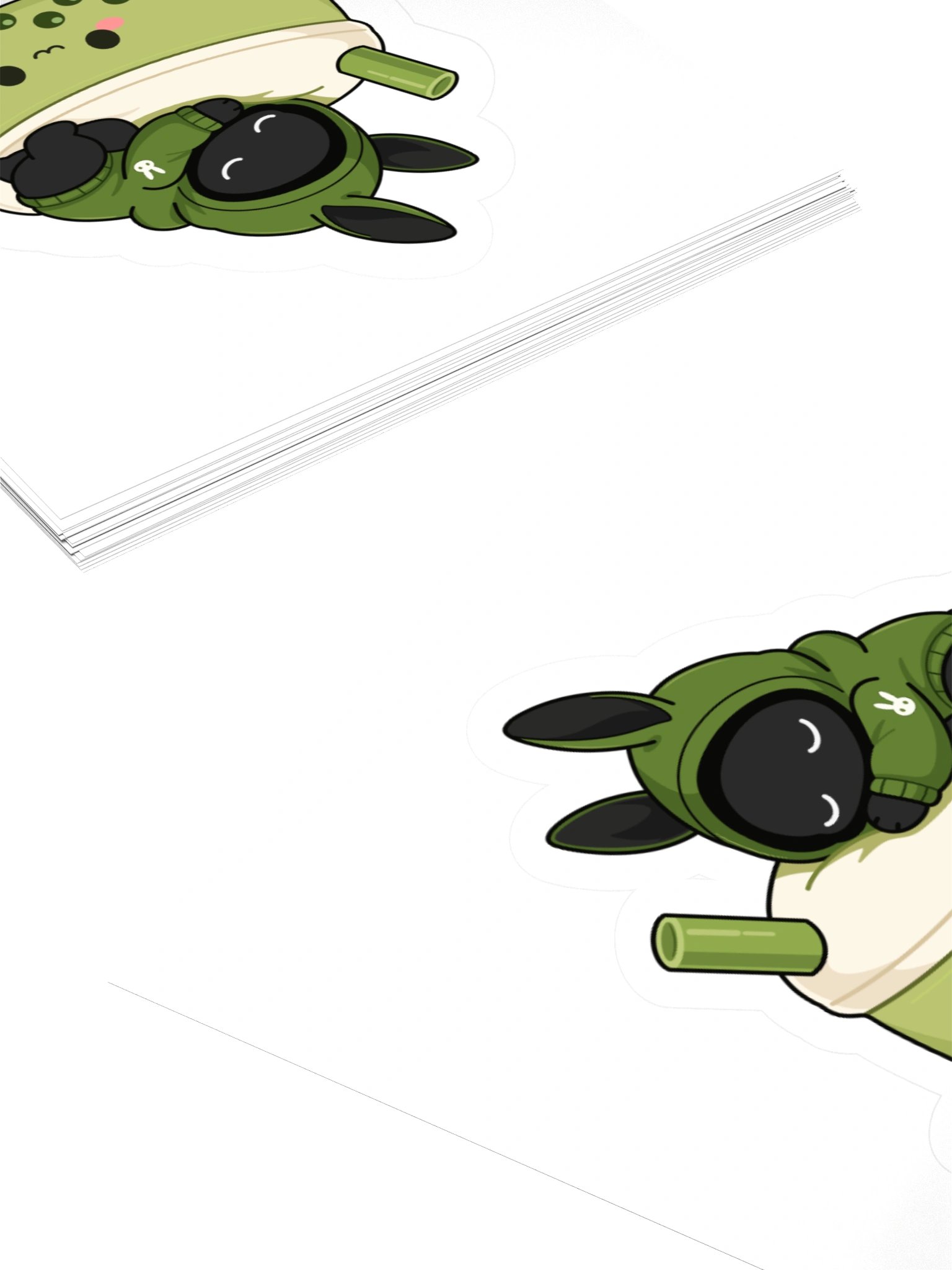 Poochoki Sleeping Matcha Boba Beanbag Sticker product image (10)