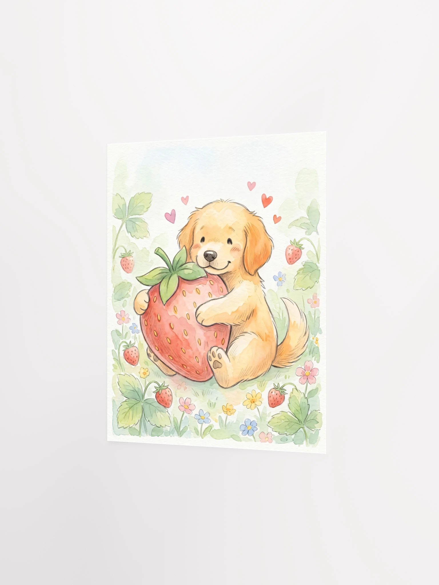 Strawberry Hug Golden Poster product image (26)