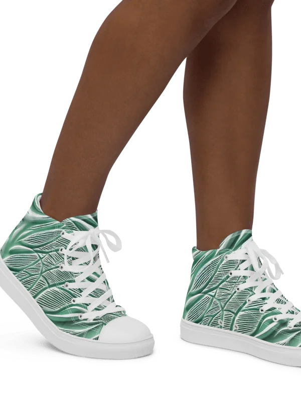 Women's Seafoam Green Abstract Animal Print High Tops product image (1)