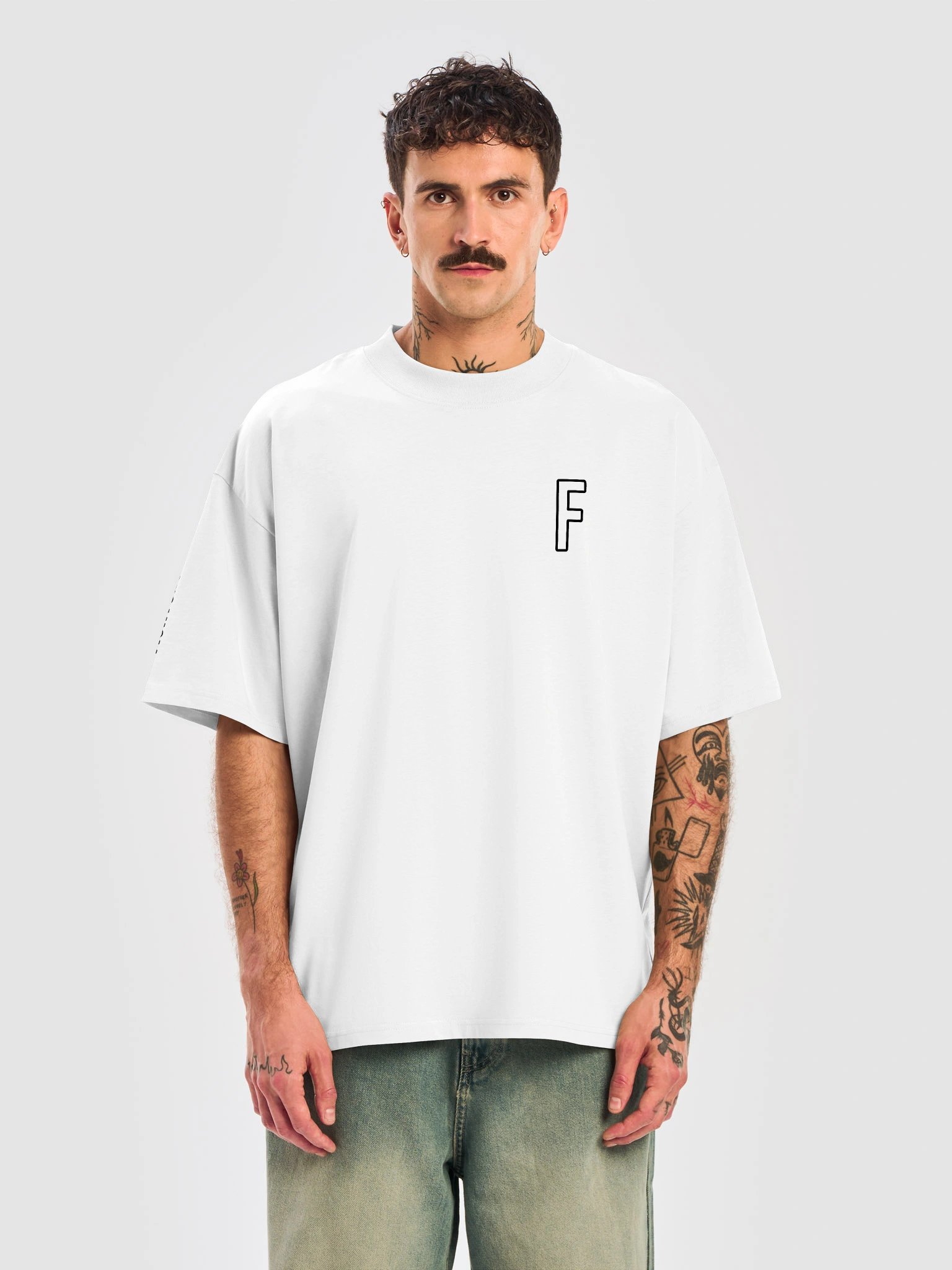 HALOGEN White/Black Oversize Tee product image (5)