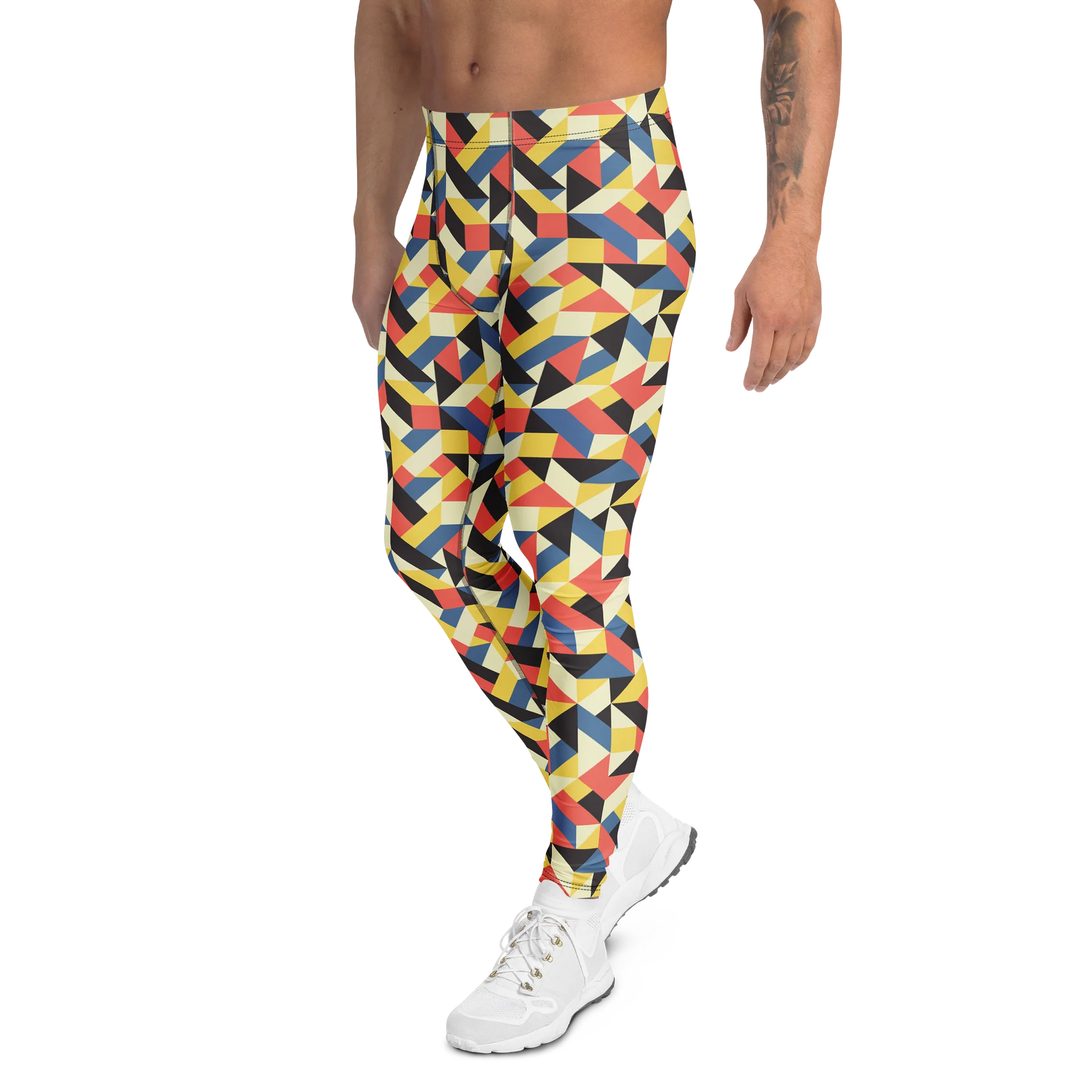 Colorful Geometric Minimalistic Men's Leggings product image (4)