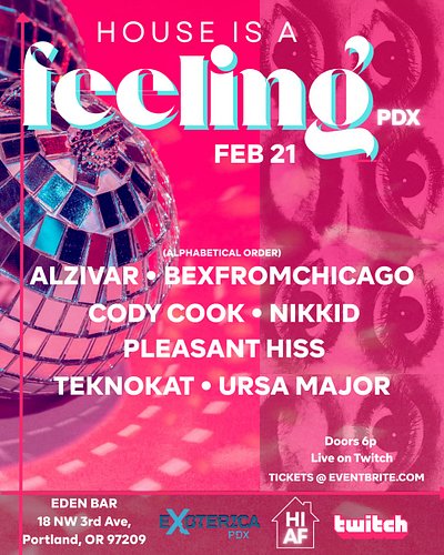 HiAF PDX 📍Portland | 2/21!!

Come hug your fave Twitch DJs and meet local legends

@alzivar_official 
@bexfromchicago 
@codyc...