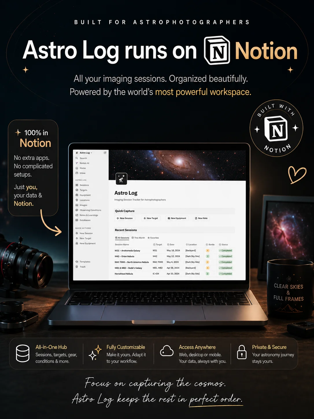 Astro Log (Imaging Session Tracker) Digital Download product image (2)