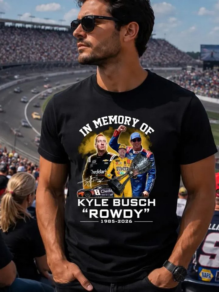 In Memory of Kyle Busch Shirt Rowdy 1985-2026 Memorial Tee product image (1)