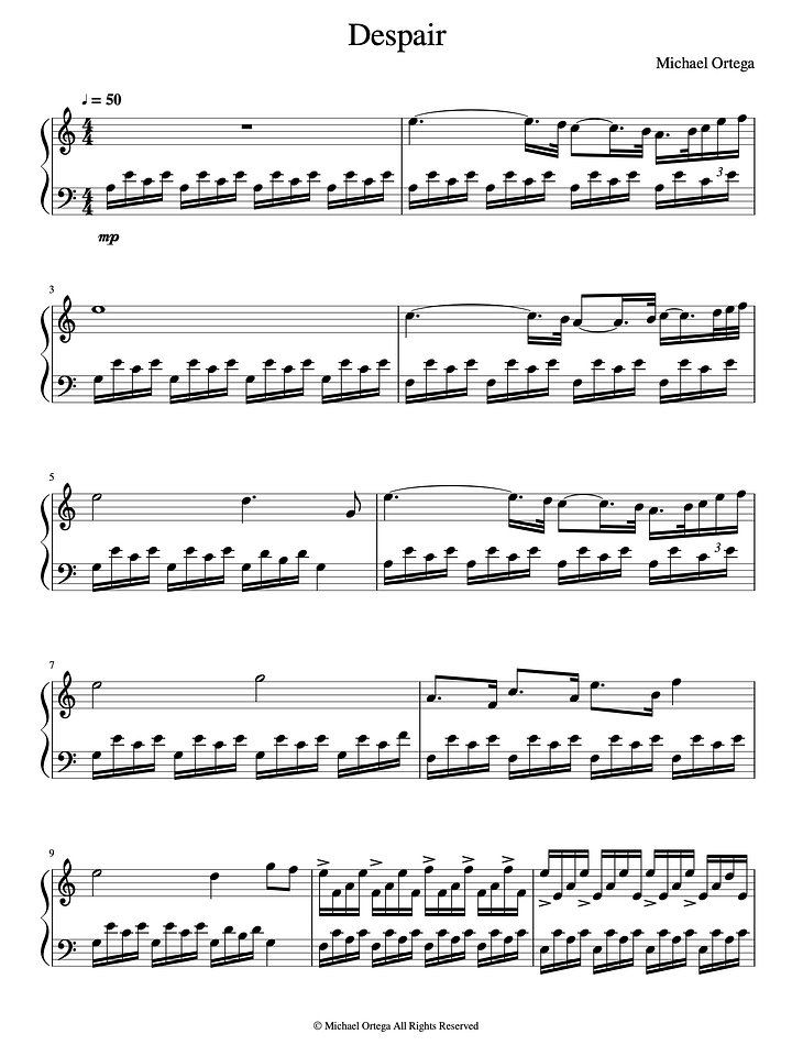 Despair (Piano Score) product image (2)