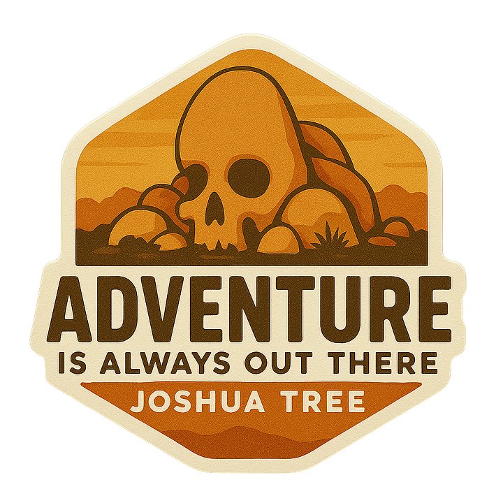 Adventure Sticker Joshua Tree Skull Rock product image (1)